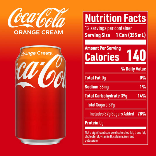 Coca-Cola Orange Cream Soda, 12 oz