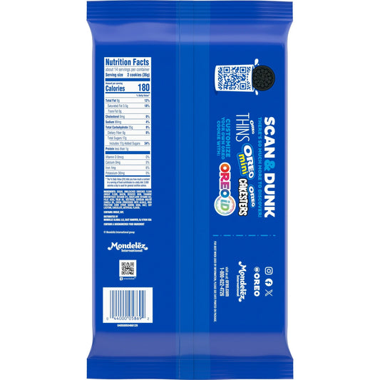 OREO Mega Stuf Chocolate Sandwich Cookies, Family Size, 17.6 oz