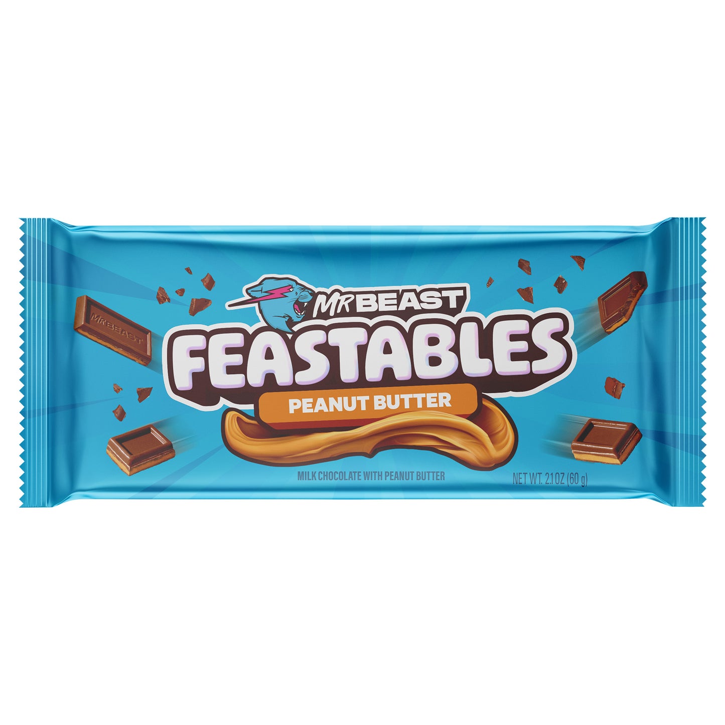 Feastables Mr Beast Chocolate Bar, 2.1 oz (60g), 1 Bar