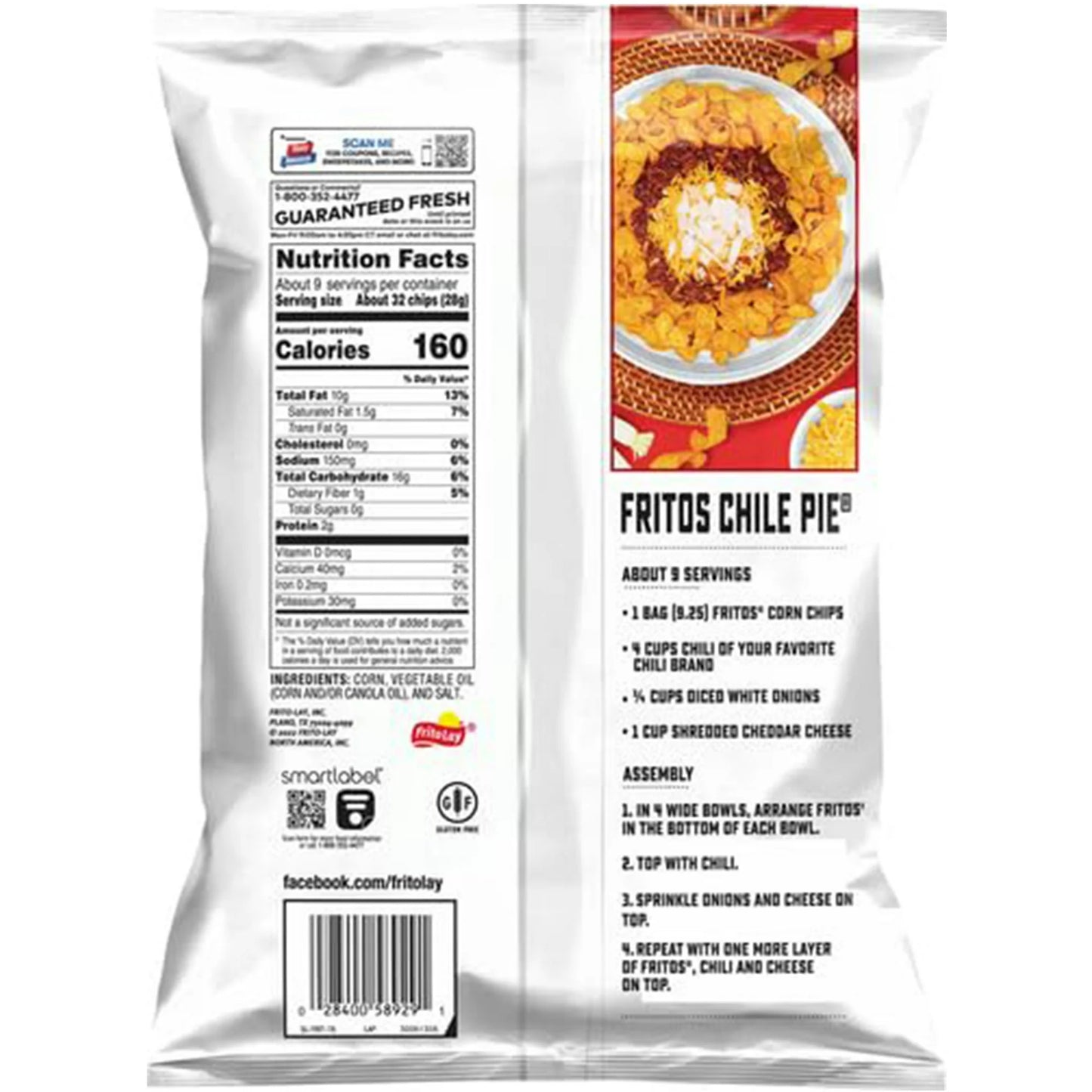 Fritos Regular Corn Chips, 9.25 oz Single Bag