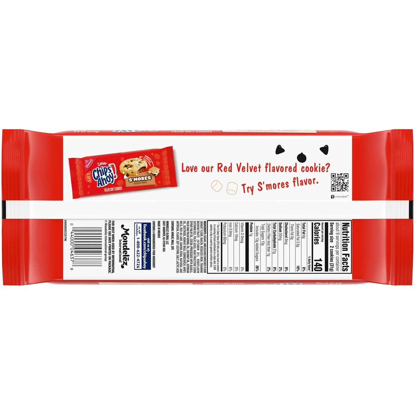 CHIPS AHOY! Chewy Red Velvet Cookies, 9.6 oz