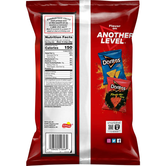 Doritos Nacho Cheese Flavored Tortilla Chips, 9.25 oz Bag