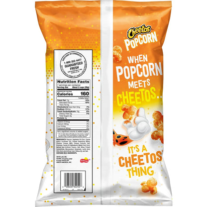Cheetos Popcorn, Cheddar, 7 oz Bag, Flavored Popcorn, Snack Chips