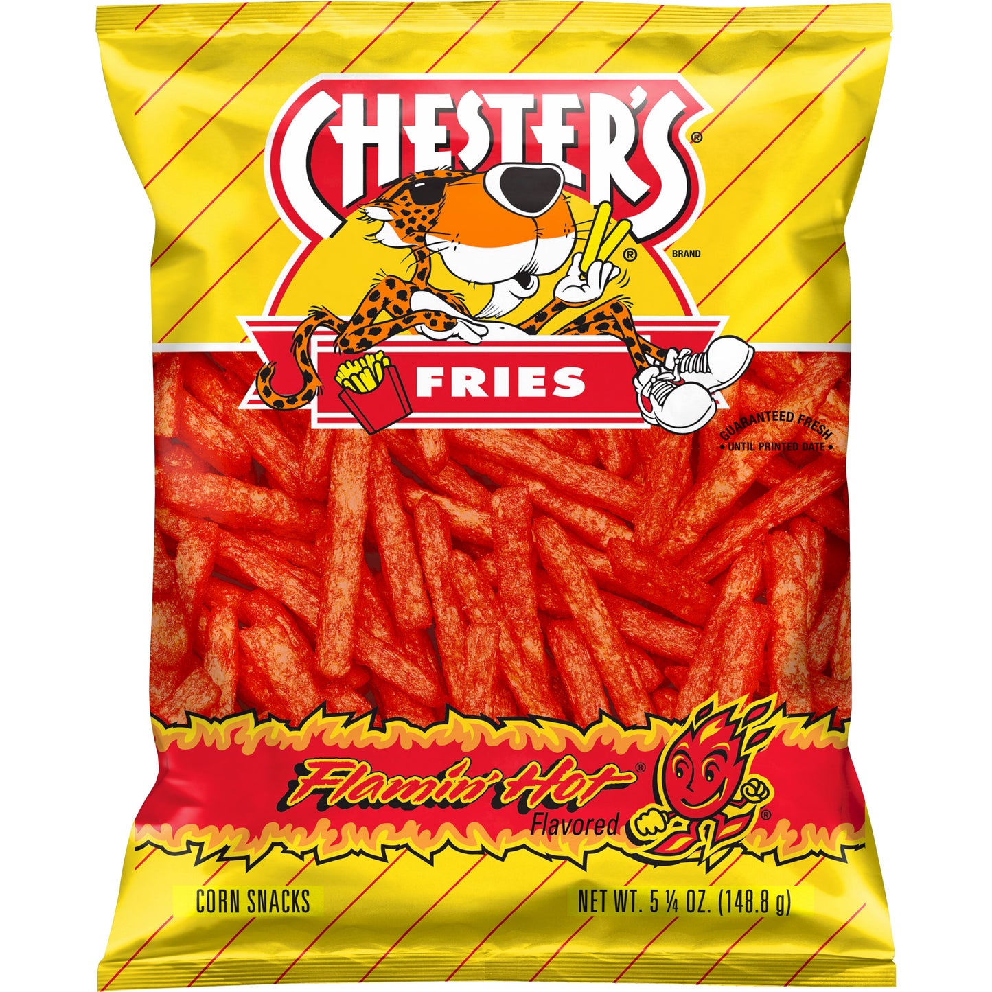 Chester's Fries Flamin' Hot Flavored Corn Snacks, 5.25 oz Bag