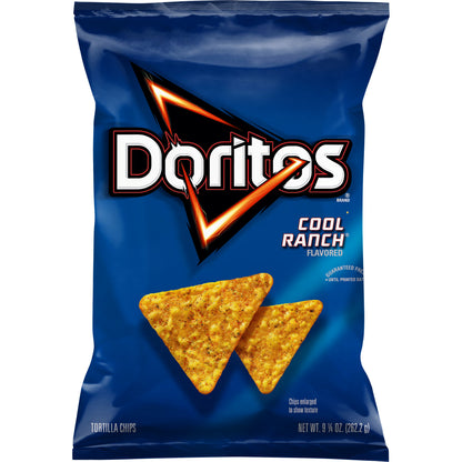 Doritos Tortilla Chips Cool Ranch Flavor Snack Chips, 9.25 oz Bag
