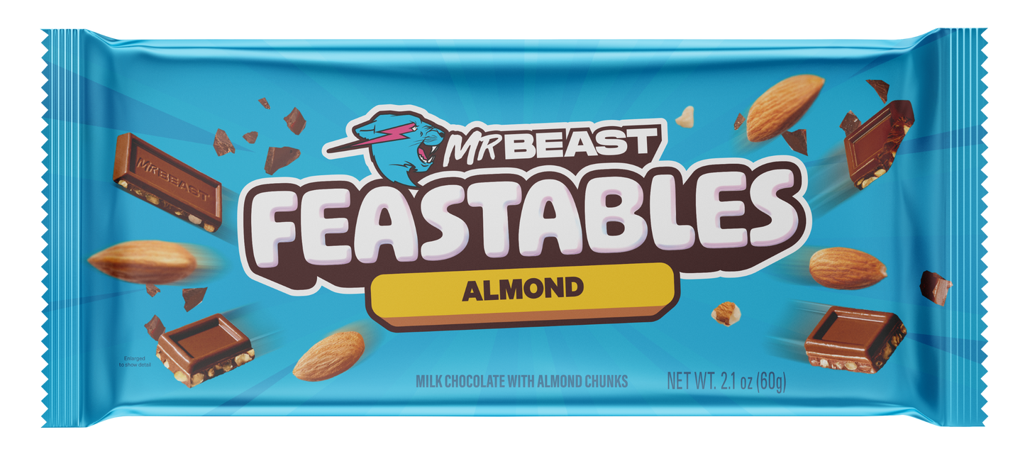 Feastables Mr Beast Chocolate Bar, 2.1 oz (60g), 1 Bar