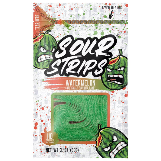 Sour Strips Candy Peg Bag - 3.4oz