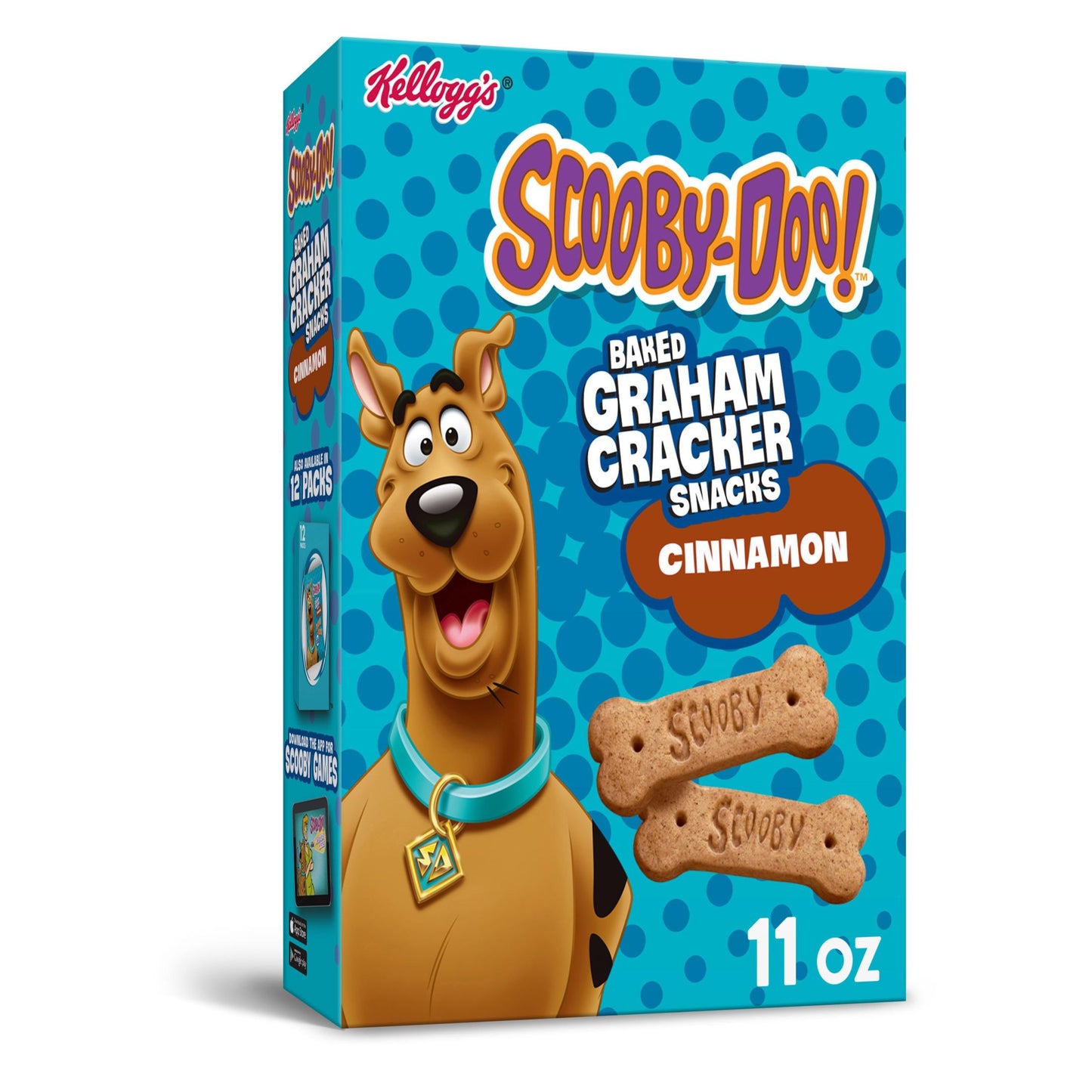 Scooby  Cinnamon Baked Graham Cracker Sticks, Lunch Snacks, 11 oz