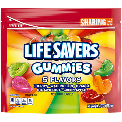 Life Savers 5 Flavors Summer Gummy Candy, Sharing Size - 14.5 oz Bag
