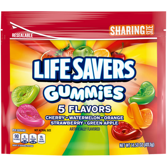 Life Savers 5 Flavors Summer Gummy Candy, Sharing Size - 14.5 oz Bag