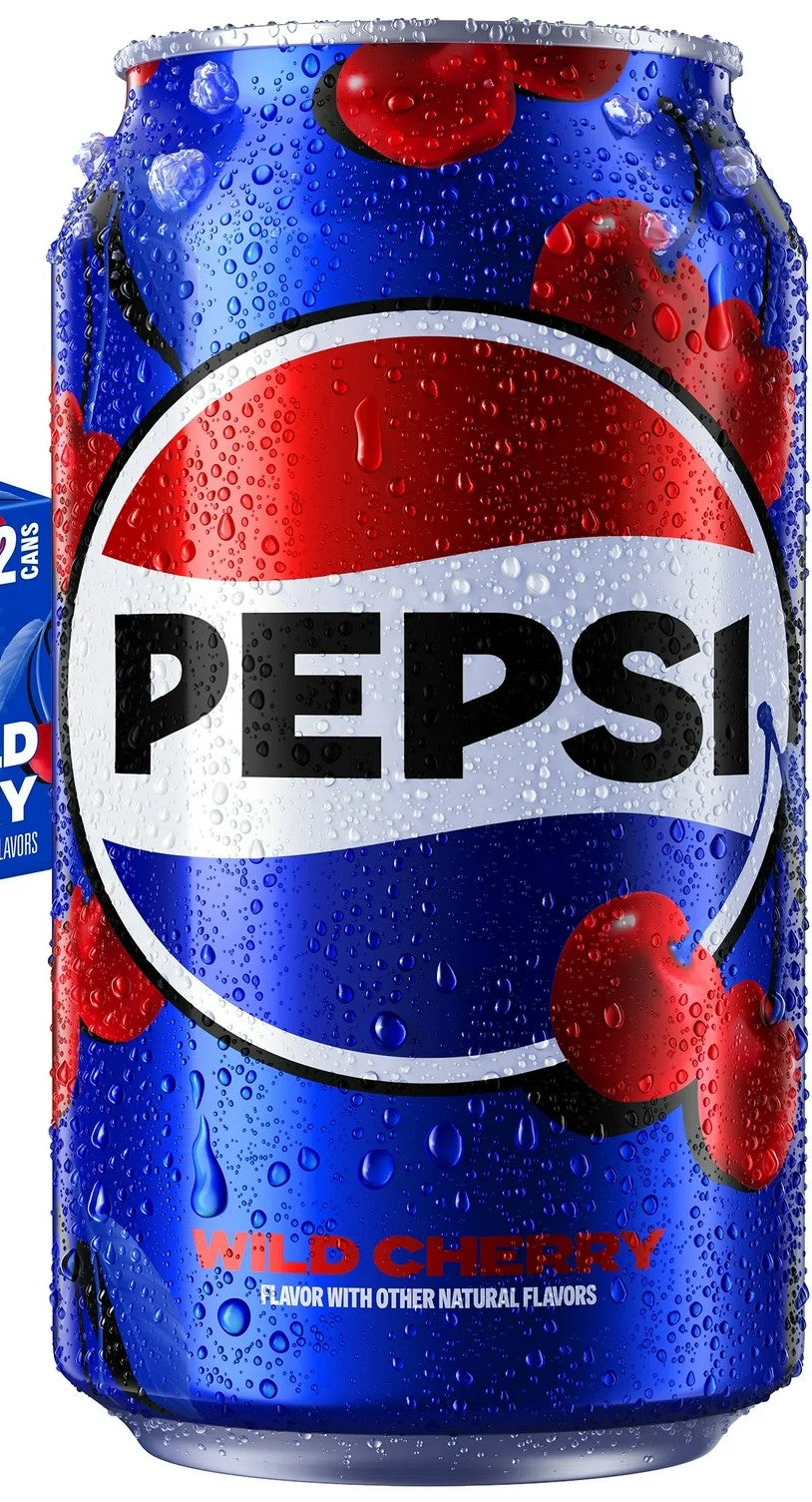 Pepsi Wild Cherry Soda Pop, 12 oz