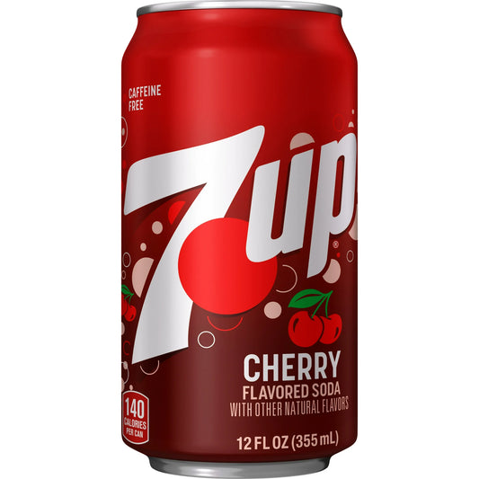 7UP Cherry Soda Pop, 12 oz