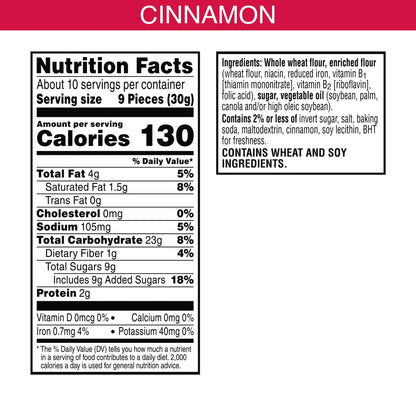 Scooby  Cinnamon Baked Graham Cracker Sticks, Lunch Snacks, 11 oz